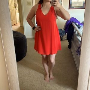 Red/orange summer sun dress